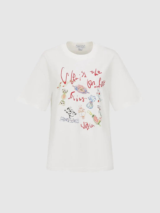 Cotton Medium Stretch Graphic Print T-Shirt