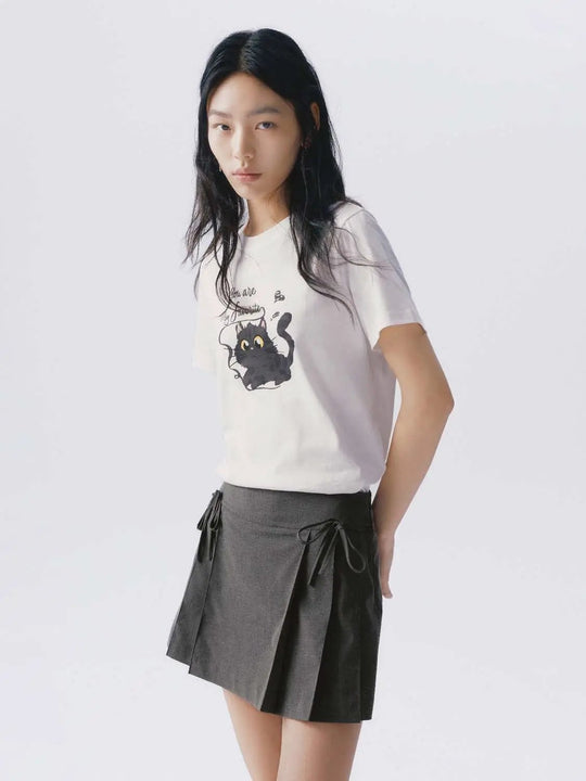Cotton Cat Graphic Print T-Shirt