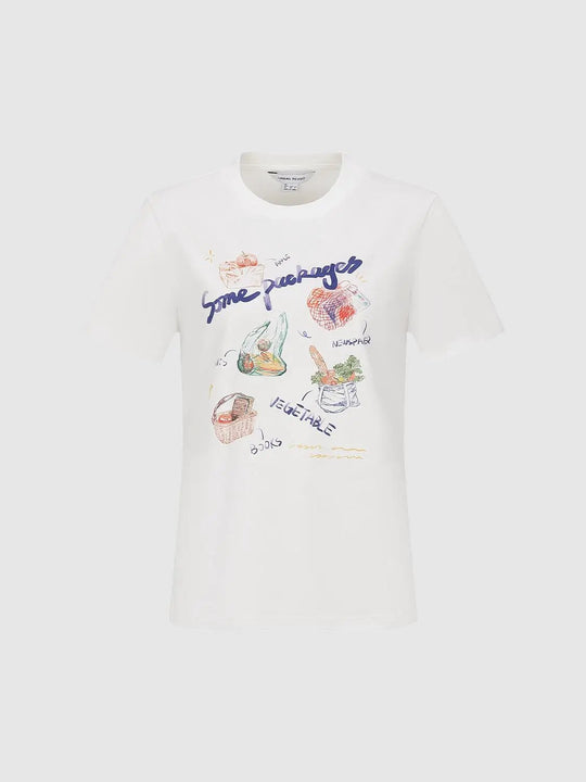 Cotton Graphic Print Crew Neck T-Shirt