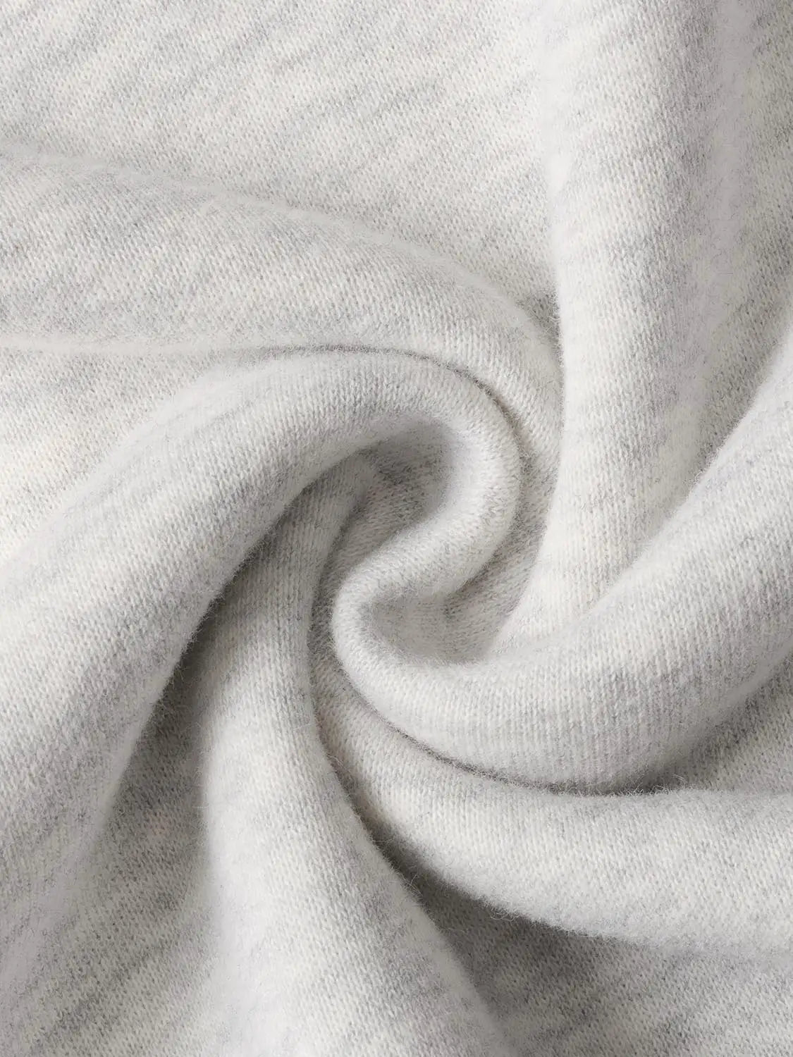 Sweatshirt fabric in soft light gray knit with cozy fleece-like texture