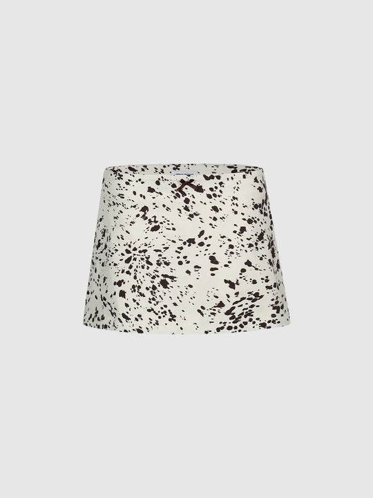 Leopard Print A-Line Mini Skirts