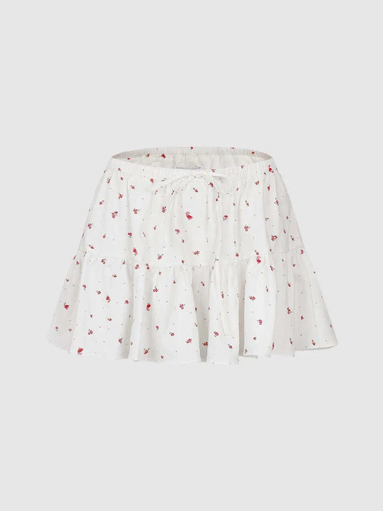 100% Cotton A-Line Lined With Medium Stretch Fabric Skirt