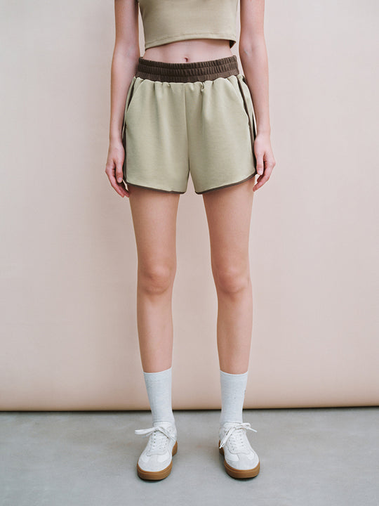 Pantalones cortos holgados con cintura elástica