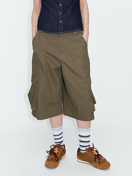 Flap Pocket Cargo Shorts