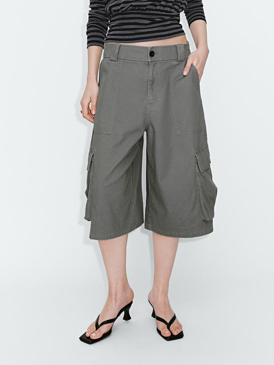 Flap Pocket Cargo Shorts