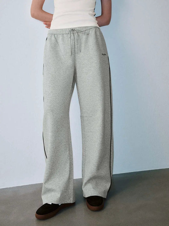 Cotton Lyocell Drawstring Barrel Leg Pants