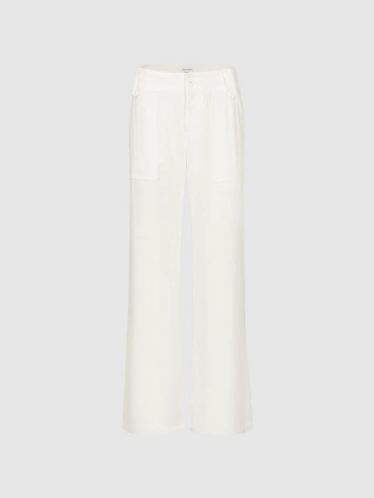 Linen Flare Leg Pants