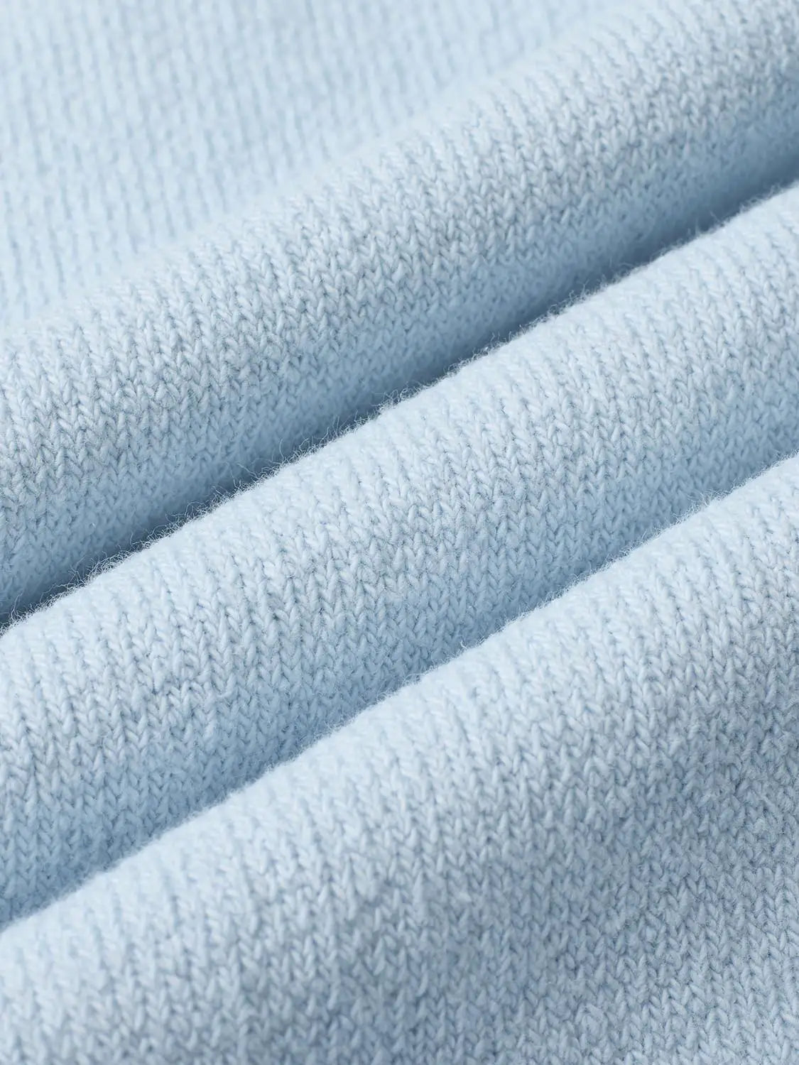 Barrel-leg pants in light blue knit fabric by Urban Revivo Fashion