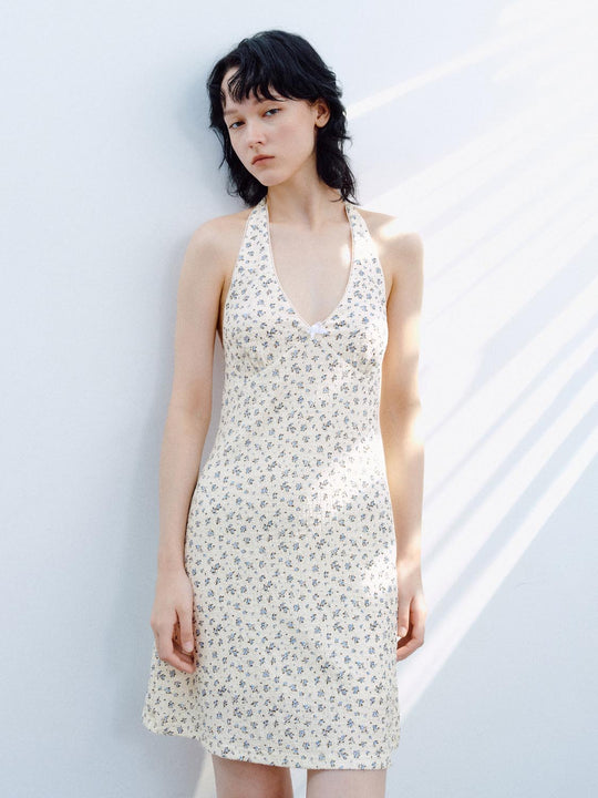 Vestidos mini línea A con cuello halter