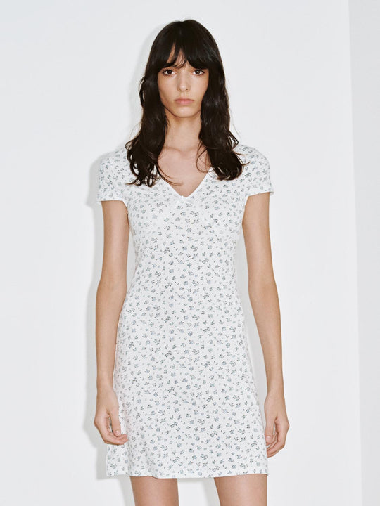 Vestidos cortos florales en línea A