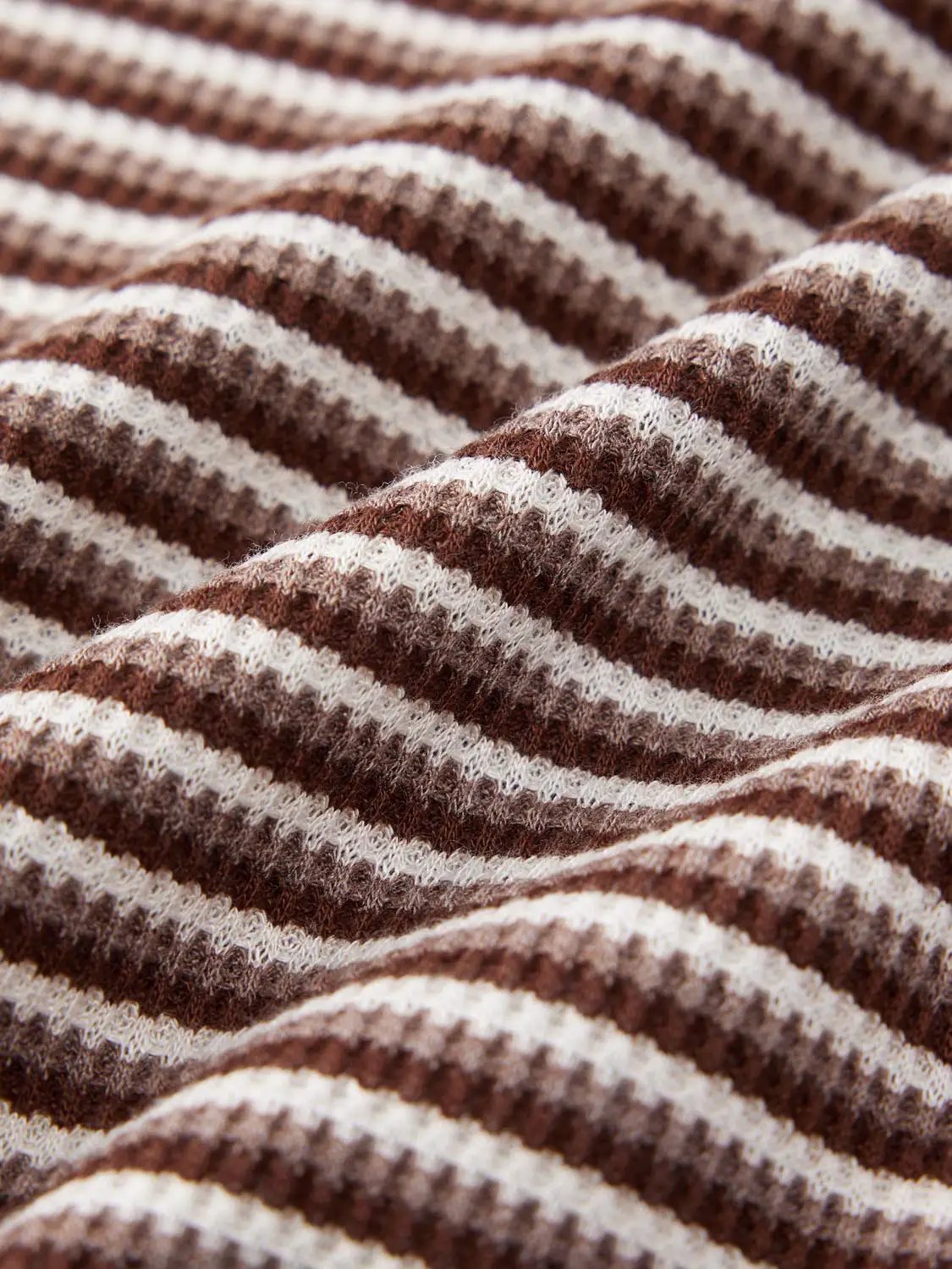 Back Cut-Out Striped Maxi Dresses knitted fabric in brown and beige stripes
