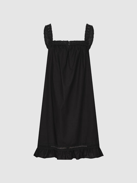 Wide Strap Loose Mini Dresses