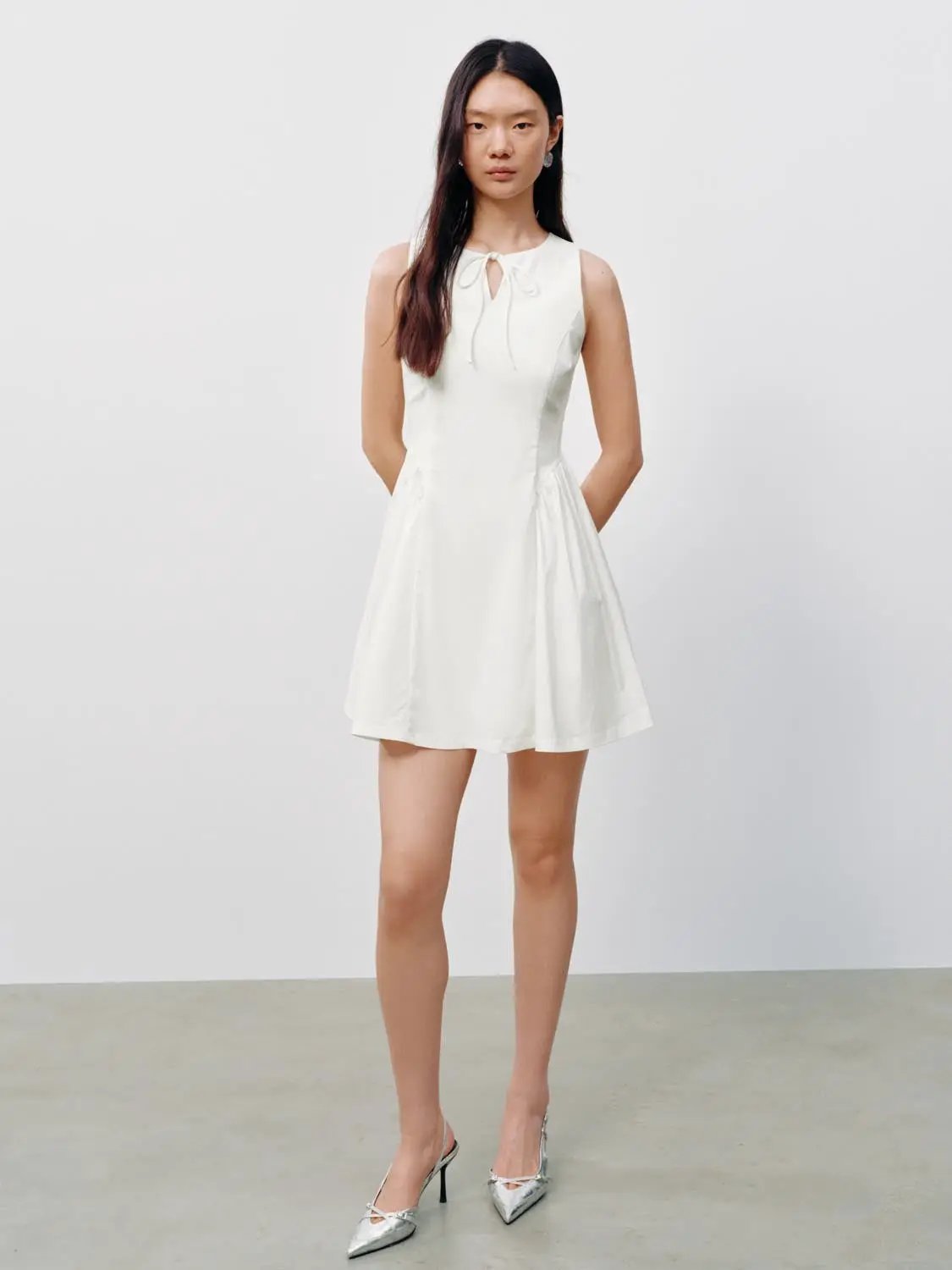 Sleeveless A-Line Midi Dresses by Urban Revivo Fashion