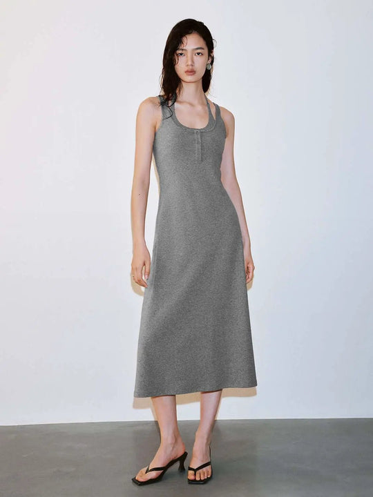 Vestiti midi a-linea con spalline 2 in 1