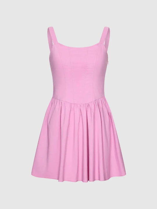 Sleeveless Flattering Pleated A-Line Midi Dresses