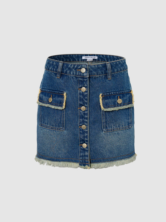 Denim Mini Skirts