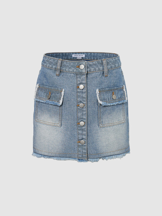 Denim Mini Skirts