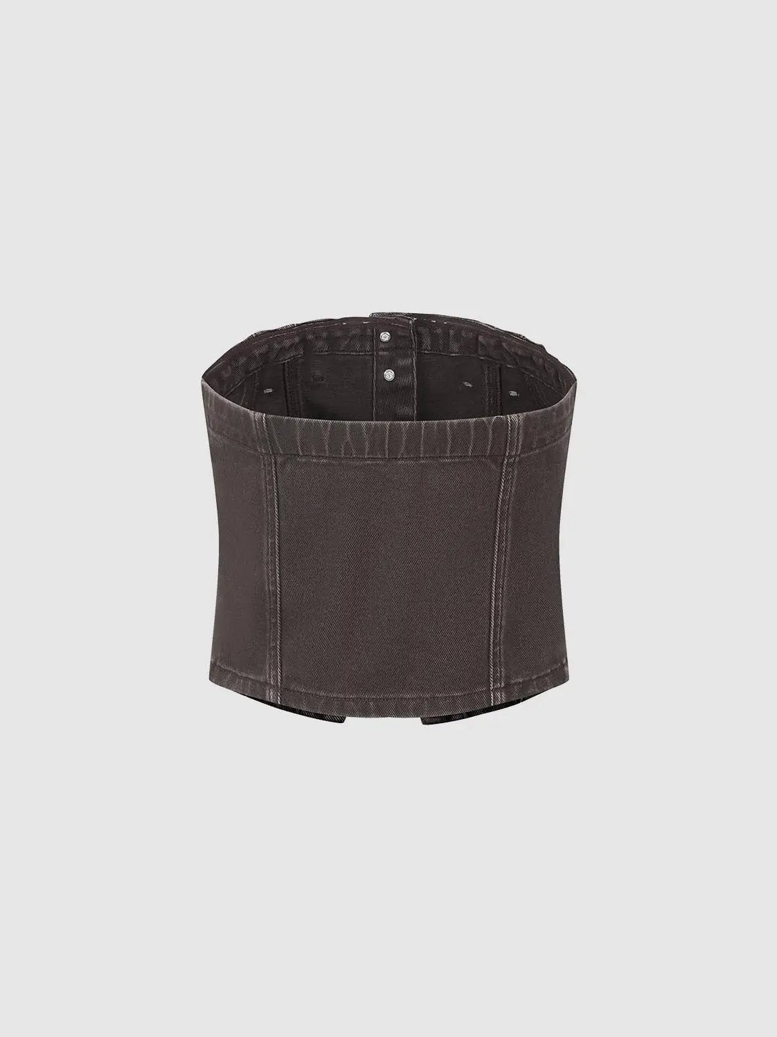 Button Up Sleeveless Cropped Denim Top by Urban Revivo Fashion