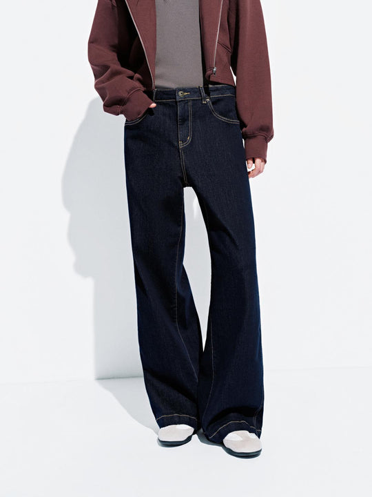 Spliced Flare Leg Jeans