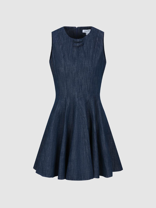 Sleeveless Denim Midi Dresses