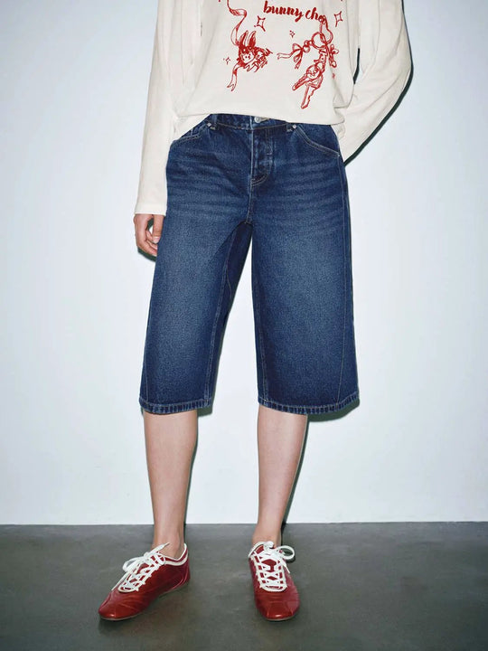 Cropped Barrel Leg Jeans