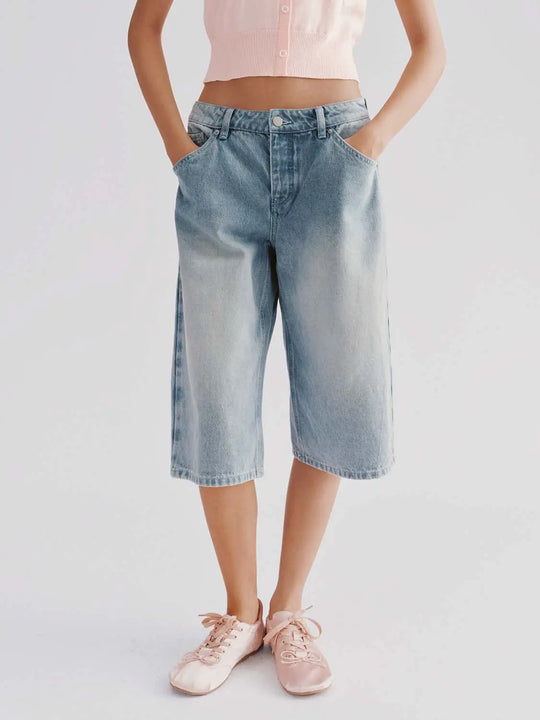 Cropped Barrel Leg Jeans