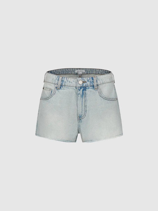 Light Wash Medium Stretch Comfort Fit Denim Shorts