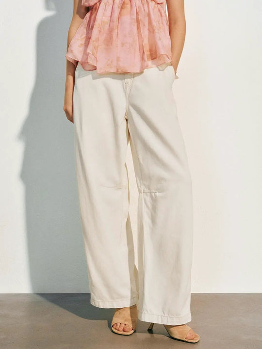 Loose Fit Wide-Leg Cotton Lyocell Soft Pants