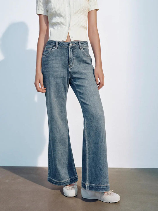 Pantalones de mezcla de algodón lavado a la piedra