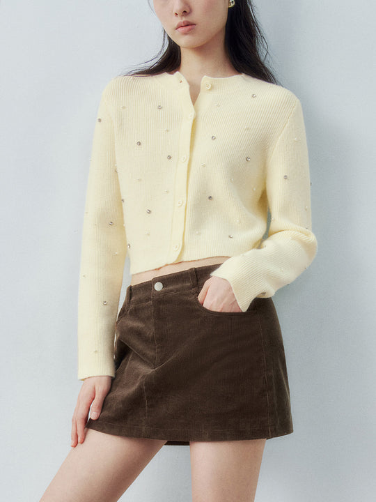 Cárdigans de punto recortados