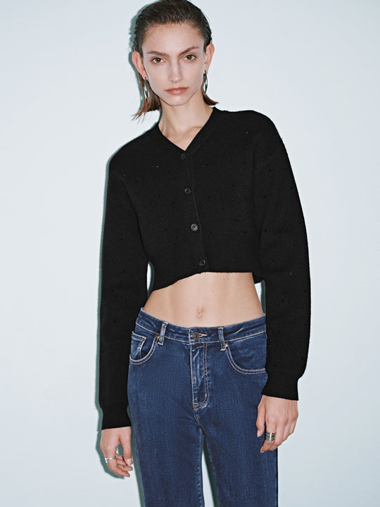 Cardigan lavorati a maglia corti