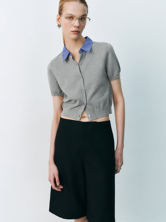 Cardigans en tricot à manches courtes