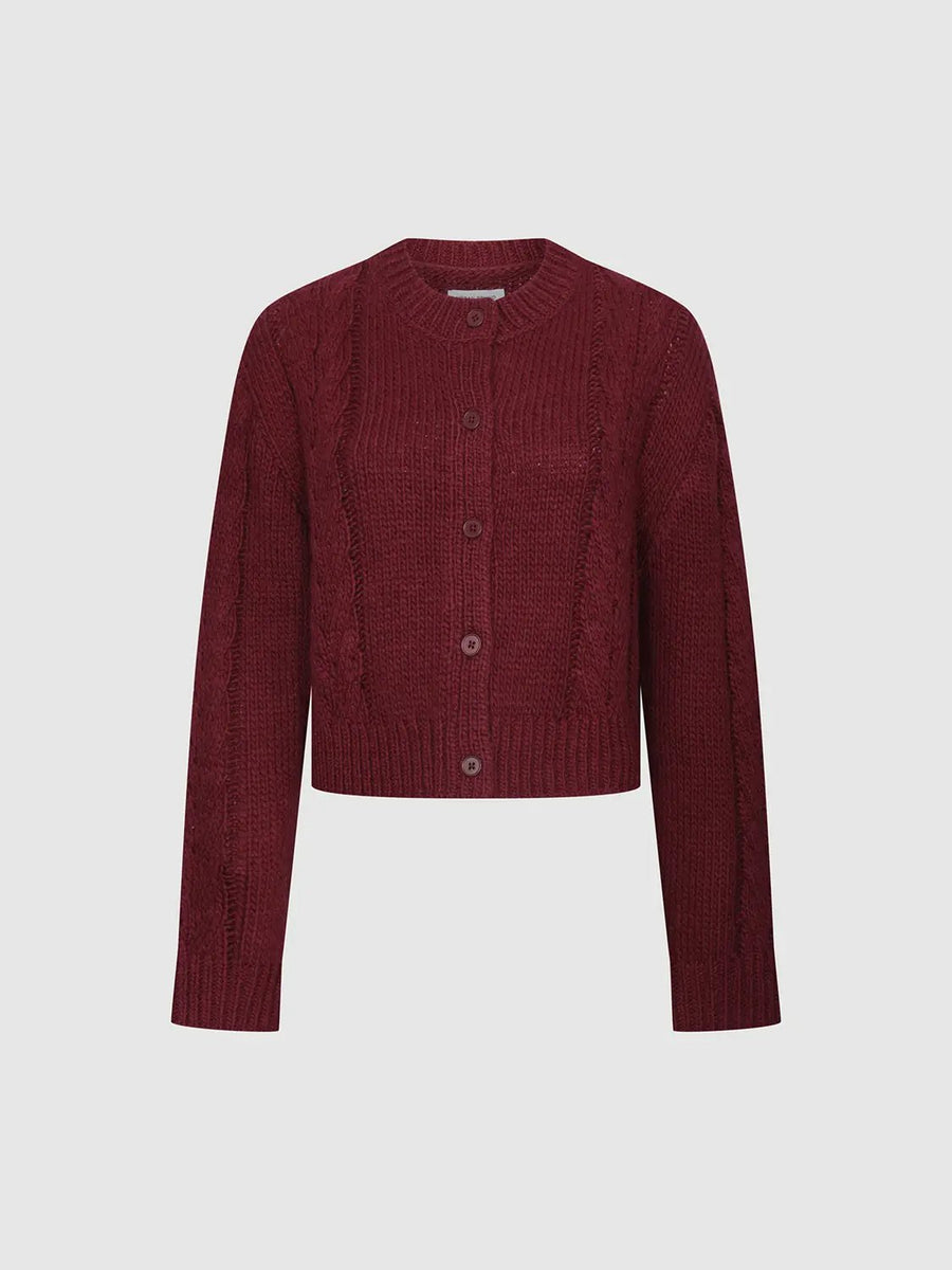 Button Up Cable Knitted Cardigans – URBAN REVIVO