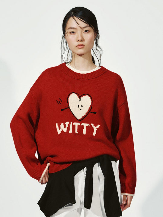 Intarsia Long Sleeve Knitted T-Shirts