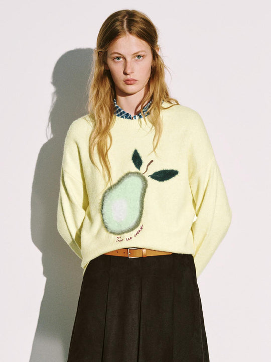 Intarsia Long Sleeve Knitted T-Shirts