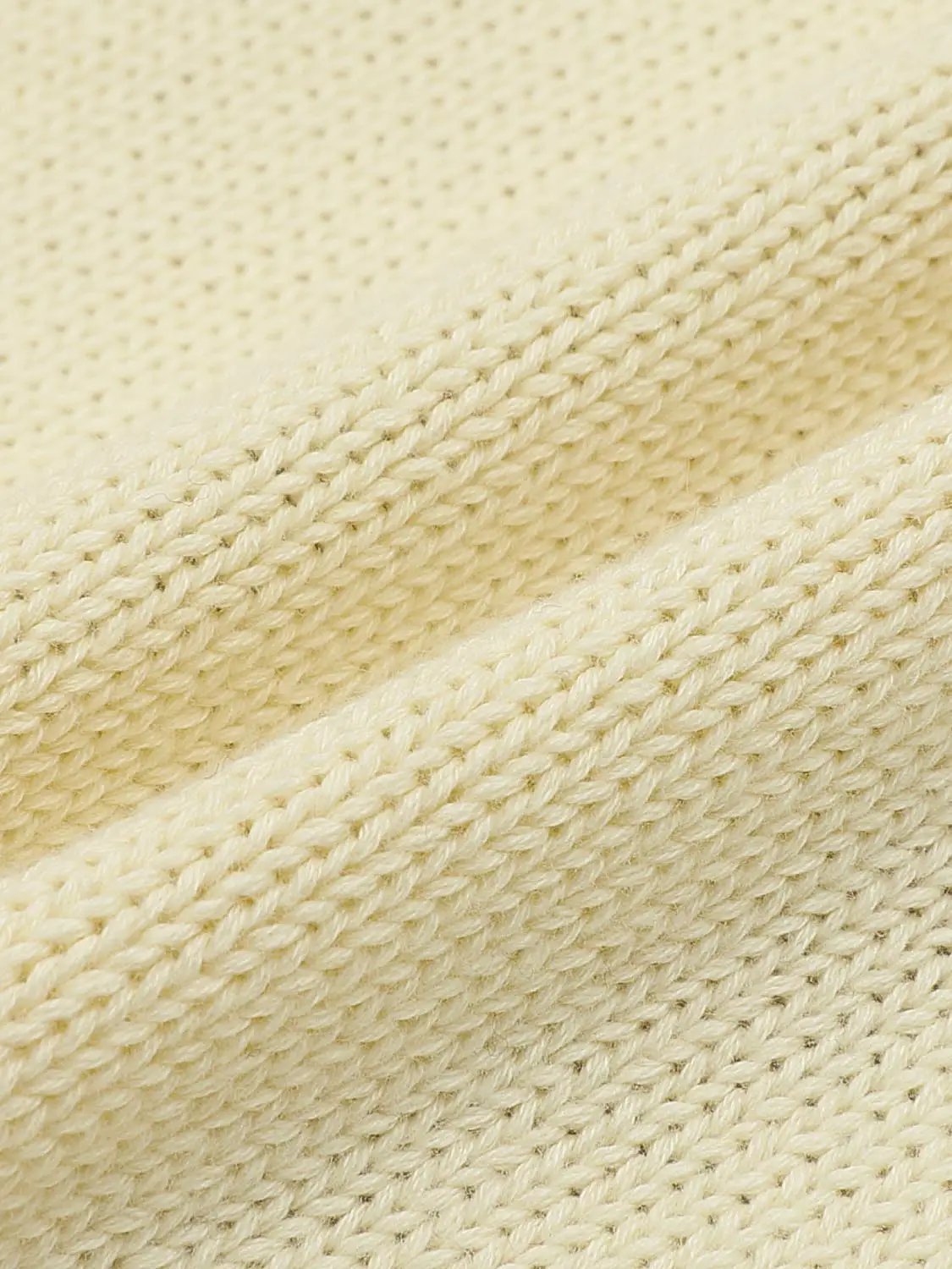 Knitted T-Shirts in cream ivory color with soft knit texture